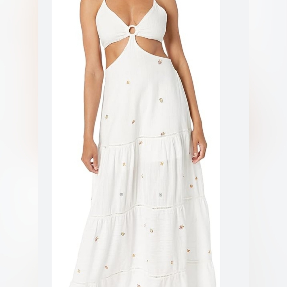 Maaji White Embellished Tiered Maxi Dress - Picture 10 of 11